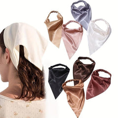 Solid Cloth Headband Kerchief Head Bandanas Scarf Hair Accessories