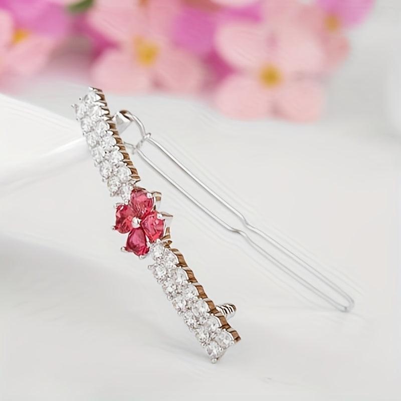 Flower Zircon Hair Clip Side Clip Bangs Clip Head Jewelry Hair Accessories