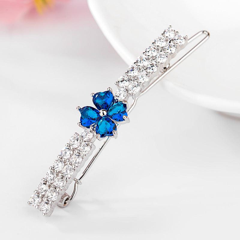 Flower Zircon Hair Clip Side Clip Bangs Clip Head Jewelry Hair Accessories