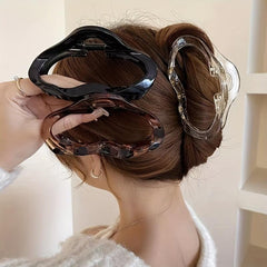 2pcs Hollow Hair Claw Clip Ponytail Holder for Women