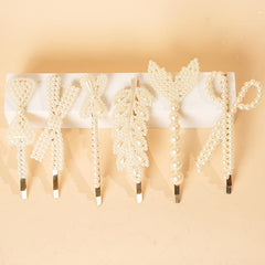 6pcs Faux Pearl Hair Clip Barrette Hair Accessories