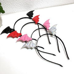 Halloween Bat Headband Funny Bat Wings Hair Hoop for Cosplay Party