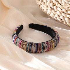 Baroque Crystal Beaded Hair Band Glitter Headdress Hair Accessories Women