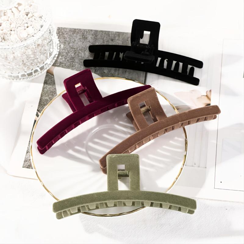 Frosted Solid Hair Claw Plastic Non Slip Long Big Hair Clip Styling Accessories