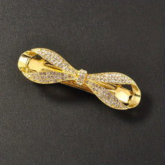 Rhinestone Bow Hair Clip French Barrette Ponytail Clip Hair Accessories