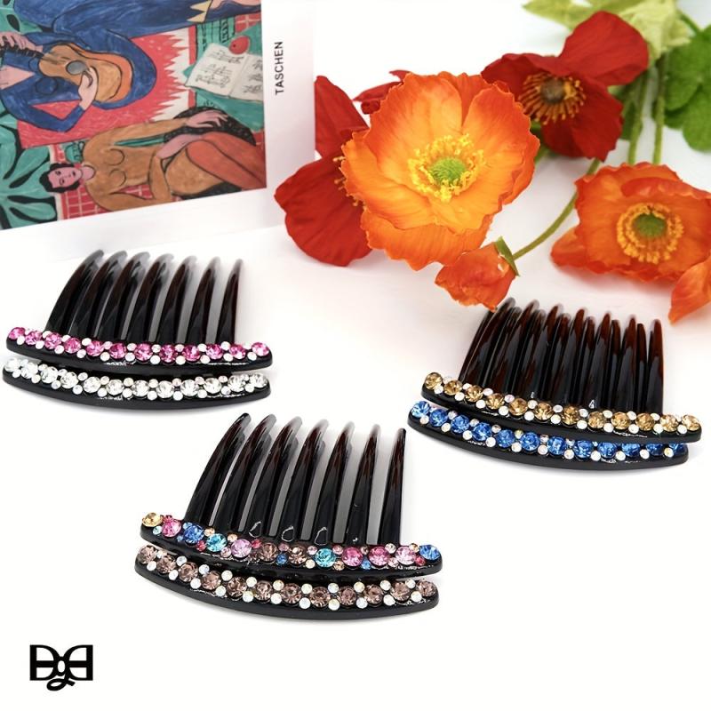 Rhinestone Hair Comb Hair Accessories Crystal Hairpin Retro Hair Comb Headwear