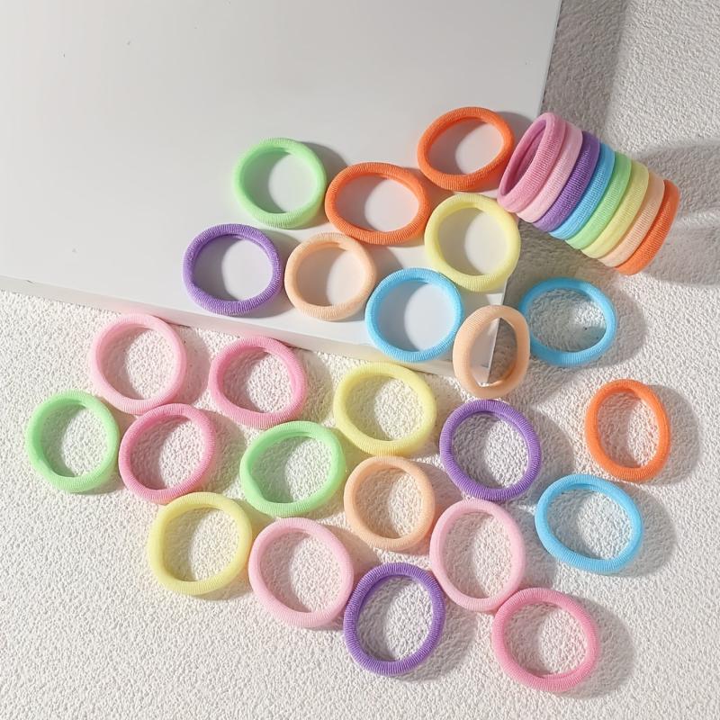 Rainbow Hair Rope Thick Hair Ring Seamless Ponytail