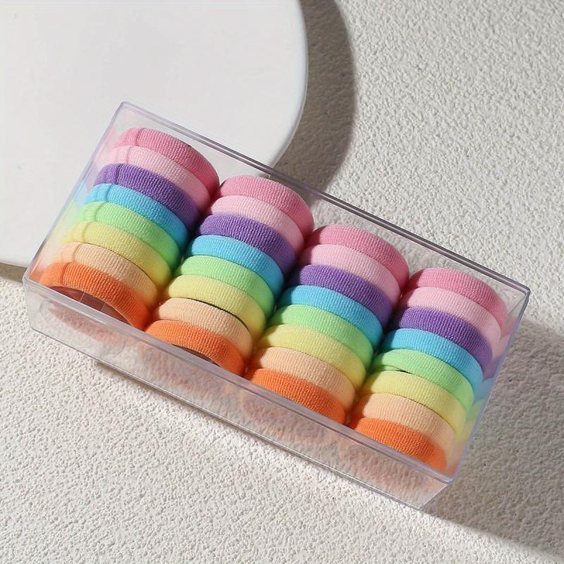 Rainbow Hair Rope Thick Hair Ring Seamless Ponytail