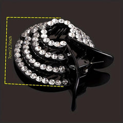 Vintage Rhinestone Hair Claw Glitter Ponytail Holder Hair Clip