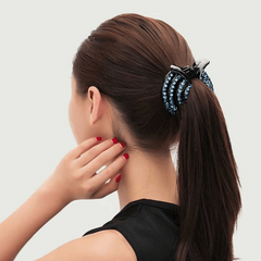 Vintage Rhinestone Hair Claw Glitter Ponytail Holder Hair Clip