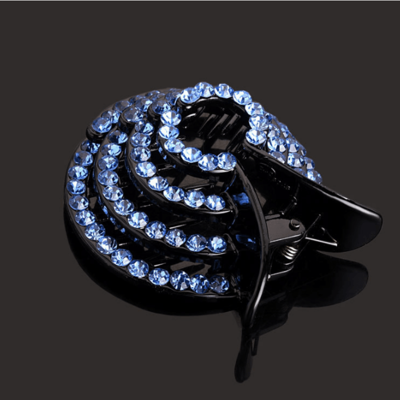 Vintage Rhinestone Hair Claw Glitter Ponytail Holder Hair Clip