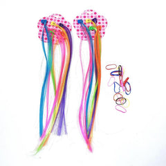 12pcs Rainbow Braids Long Wigs Holographic Braid Ponytail
