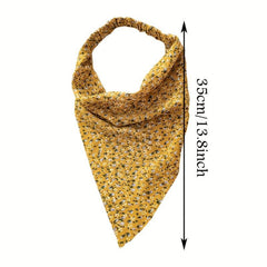 Floral Triangle Towel Hair Band Elastic Headband