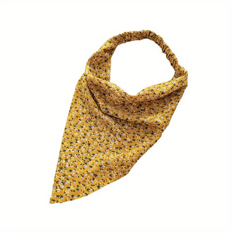 Floral Triangle Towel Hair Band Elastic Headband