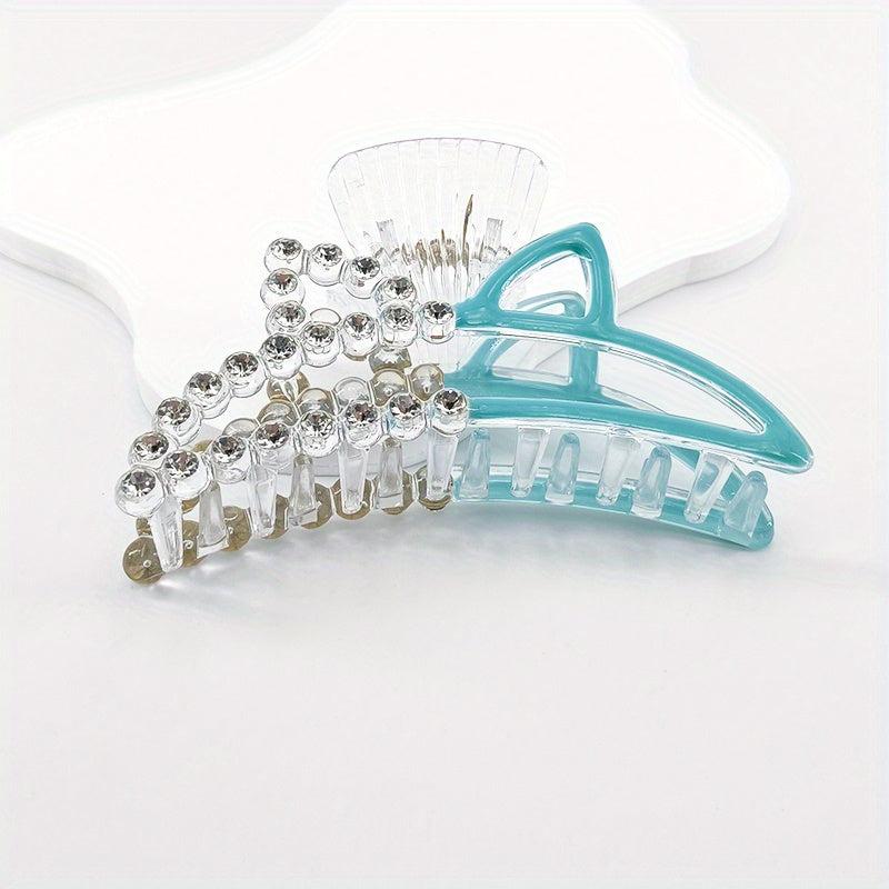 Rhinestone Car Ears Hair Claw Nonslip Ponytail Holder