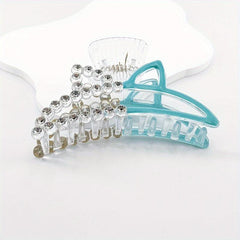 Rhinestone Car Ears Hair Claw Nonslip Ponytail Holder