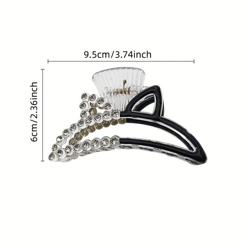 Rhinestone Car Ears Hair Claw Nonslip Ponytail Holder