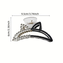Rhinestone Car Ears Hair Claw Nonslip Ponytail Holder