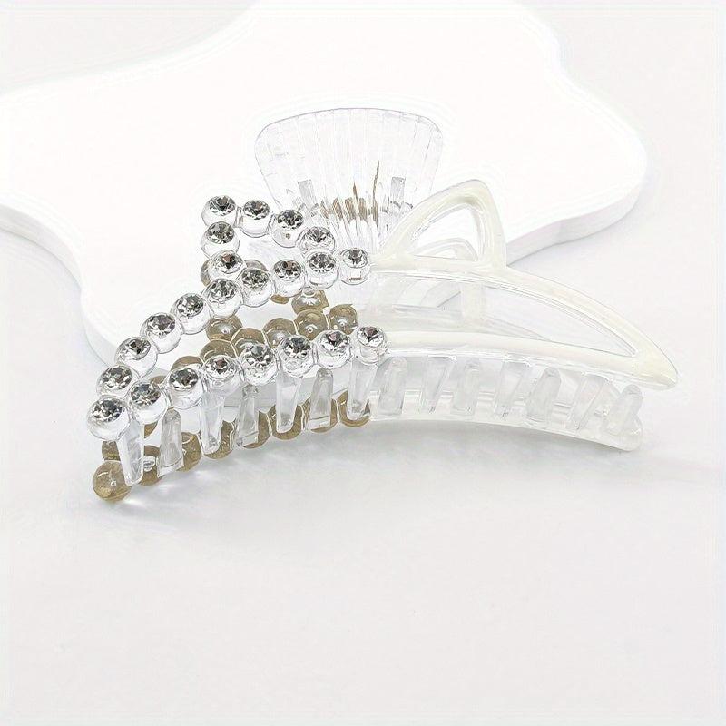 Rhinestone Car Ears Hair Claw Nonslip Ponytail Holder