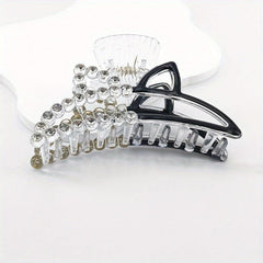 Rhinestone Car Ears Hair Claw Nonslip Ponytail Holder