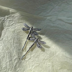 2pcs Alloy Dragonfly Hairpin for Side Hair, Sweet Hair Clip