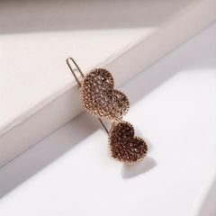 Rhinestone Heart Hair Clip Side Clip Hair Accessories