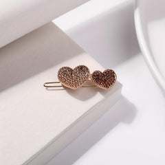 Rhinestone Heart Hair Clip Side Clip Hair Accessories