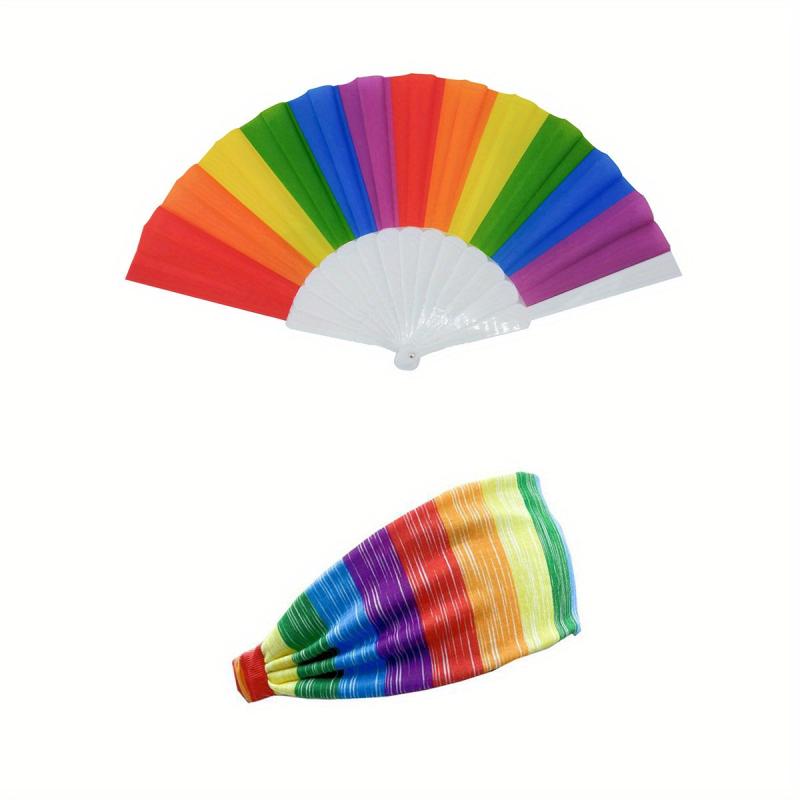 Rainbow Fan & Headband Combo Pride Month Accessories
