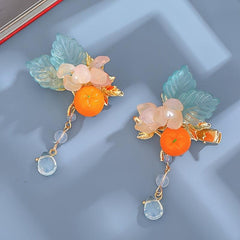 Vintage Chinese Style Orange Hair Pin Cheongsam Hair Accessories
