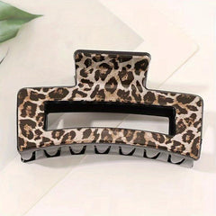 Leopard Print Hollow Hair Claw Large Hair Clip Hair Accessories