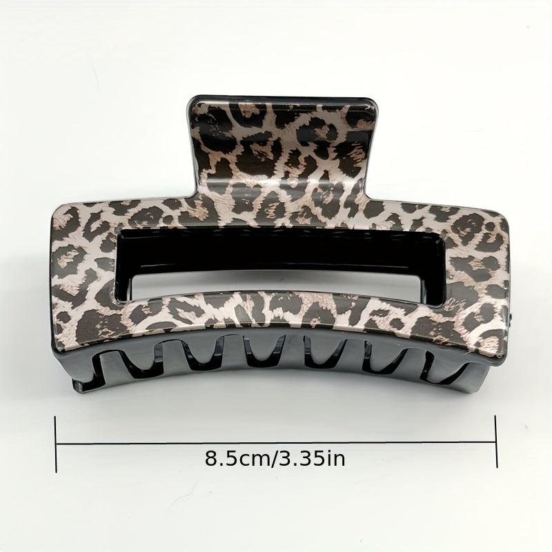 Leopard Print Hollow Hair Claw Large Hair Clip Hair Accessories
