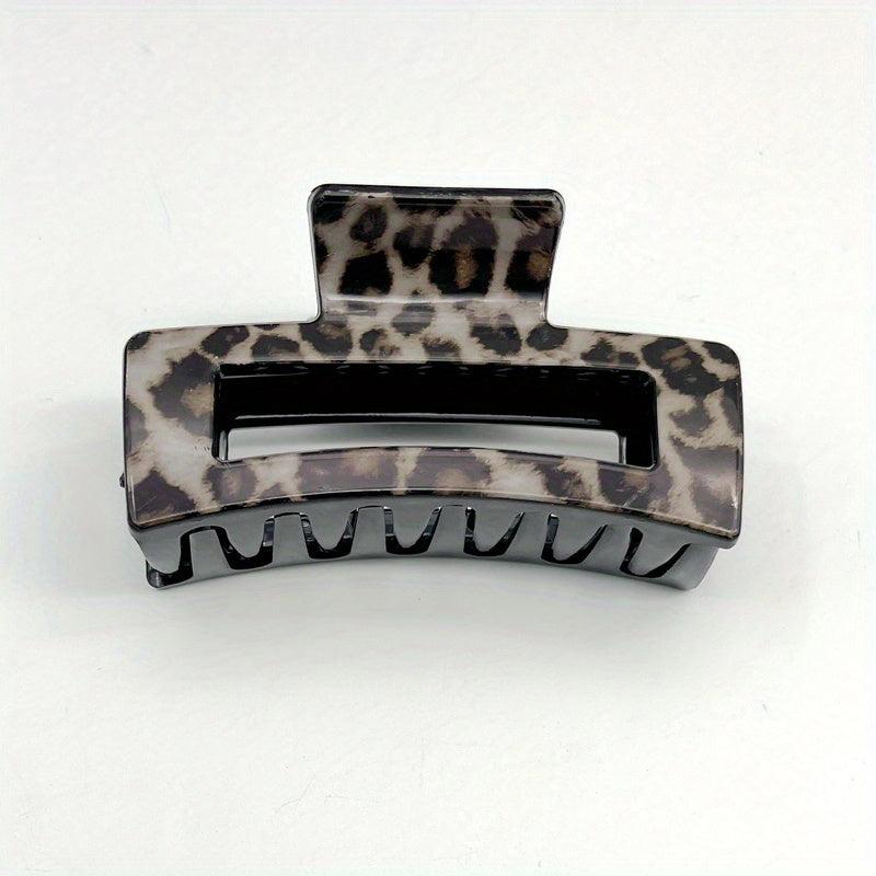 Leopard Print Hollow Hair Claw Large Hair Clip Hair Accessories
