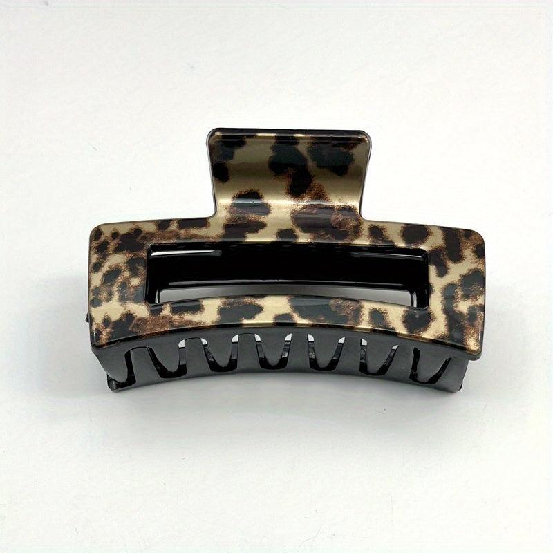 Leopard Print Hollow Hair Claw Large Hair Clip Hair Accessories