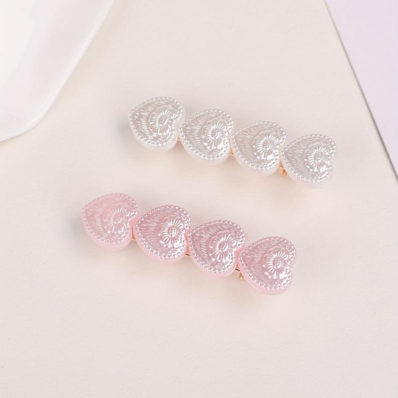 Heart Shape Hair Clip Duck Billed Clip Bangs Clip Hair Accessorie