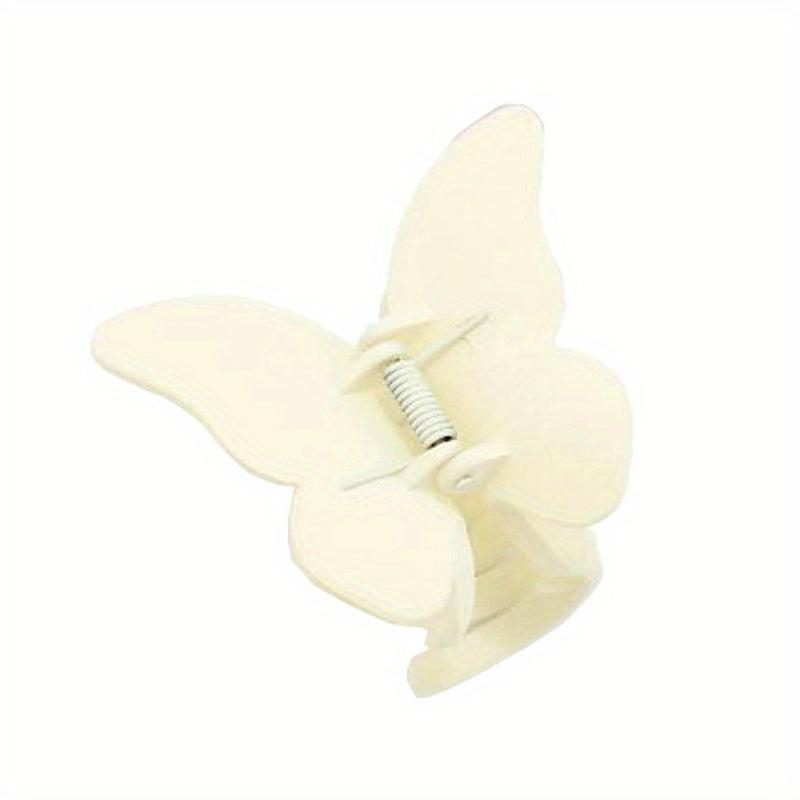 Frosted Butterfly Hair Claw Solid Style Nonslip Ponytail Holder
