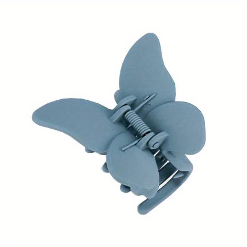 Frosted Butterfly Hair Claw Solid Style Nonslip Ponytail Holder