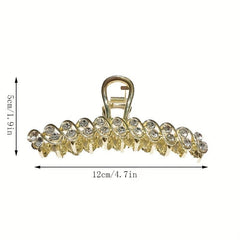 Rhinestone Hair Claw Nonslip Ponytail Holder for Women