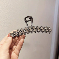 Rhinestone Hair Claw Nonslip Ponytail Holder for Women