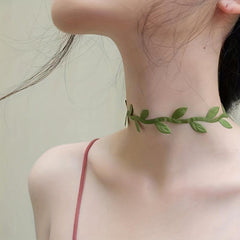 2pcs Floral Choker Necklace Clavicle Chain for Women