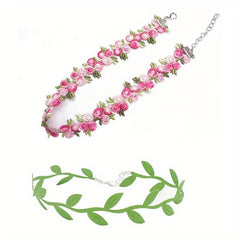 2pcs Floral Choker Necklace Clavicle Chain for Women
