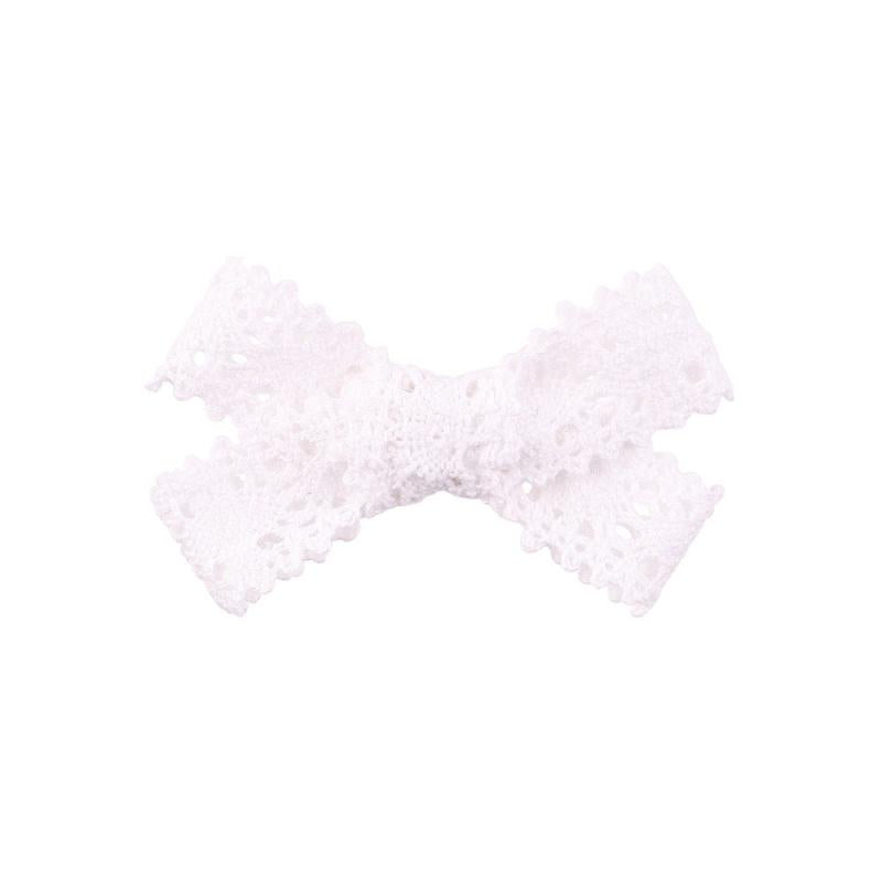Hollow Knitted Bow Hair Clip Duck Billed Clip for Side Hair Bang