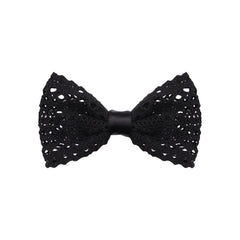 Hollow Knitted Bow Hair Clip Duck Billed Clip for Side Hair Bang