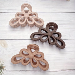 Large Flower Hollowed Hair Claw for Women