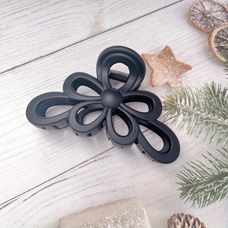 Large Flower Hollowed Hair Claw for Women