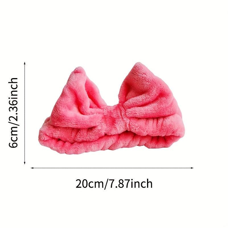Colorful Bowknot Headband Elastic Hairband for Face Washing Spa