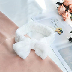 Colorful Bowknot Headband Elastic Hairband for Face Washing Spa