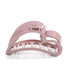 Glossy Plastic Hollow Heart Shape Hair Claw Large Shark Claw Hair Accessories