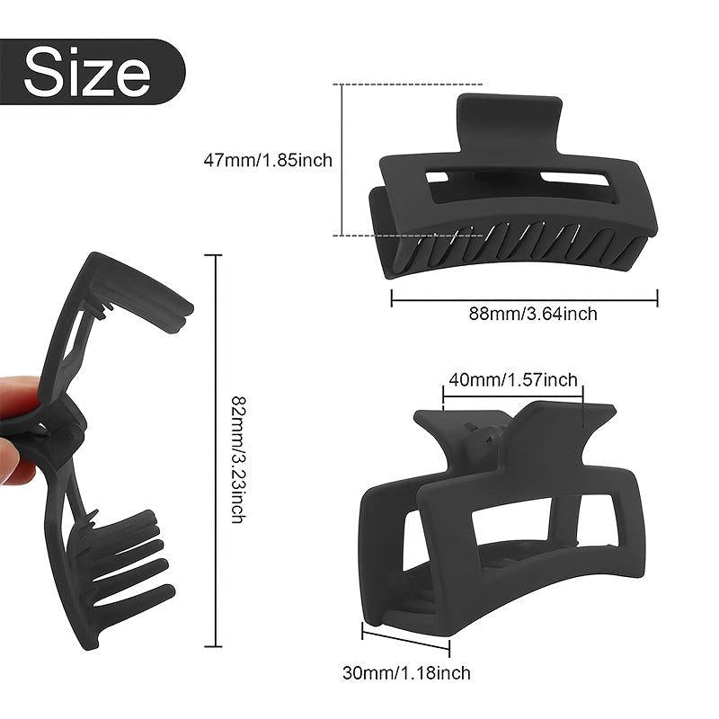Matte Rectangle Geometric Hair Claw Clip Non Slip Strong Grip Hair Jaw Clip