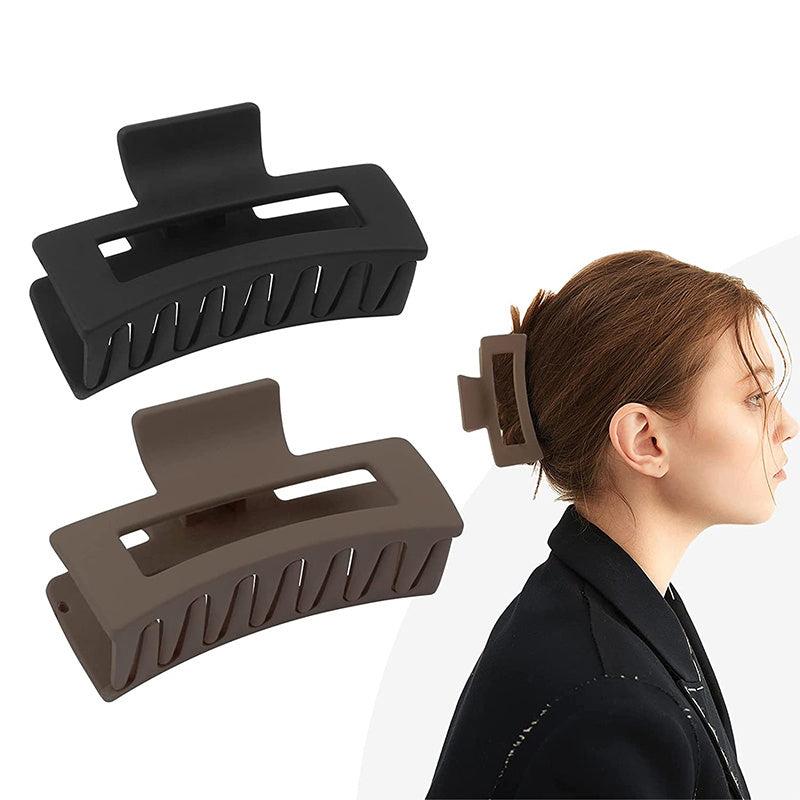 Matte Rectangle Geometric Hair Claw Clip Non Slip Strong Grip Hair Jaw Clip