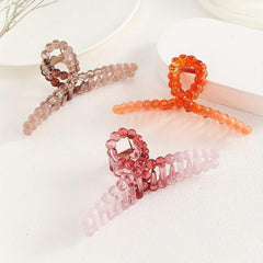3pcs Beaded Hair Claw Gradient Hair Claw Nonslip Ponytail Holder